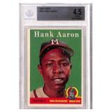 1958 Topps #30 Hank Aaron Baseball Card BGS 4.5