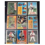 (9) 1961 Topps Baseball Hall of Fame Cards