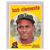 1959 Topps Roberto Clemente crease free