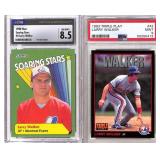 Larry Walker Graded Trading Cards Lot (2)