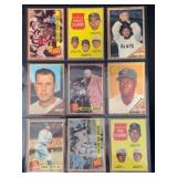 (9) 1962 Topps Mixed-Grade Hall of Fame Cards
