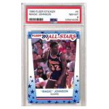 1989 Fleer Sticker Magic Johnson #5 PSA 8
