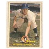 1957 Topps Pee Wee Reese #30 Red Mark On Back