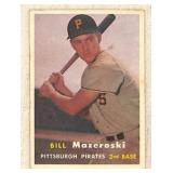 1957 Topps Bill Mazeroski RC VG Red Mark On back