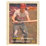 1957 Topps Richie Ashburn Red Mark On back
