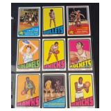 1972-73 Topps Basketball Card Sheet (9 Cards)