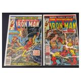 (2) 1976-77 Iron Man Comic Books