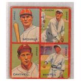 1935 Goudey 4-in-1 Baseball Card #8 Boston Braves