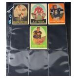 (4) 1958 Topps Football Star Player Cards