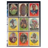 (45) 1958 Topps Football Cards Featuring Stars