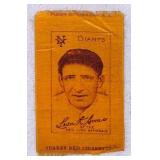 1910 S74 Gold Silk Red Ames NY Giants