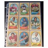 (45) 1970 Topps Football Cards