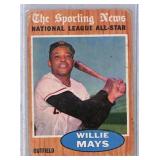 1962 Topps Willie Mays All-Star Baseball Card