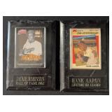 (2) Jackie Robinson and Hank Aaron Plaques