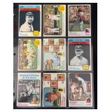 (9) 1973 Topps Baseball Hall of Fame Cards