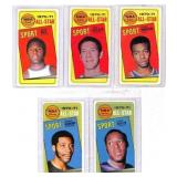 (5)1970-71 Topps NBA Basketball Cards