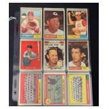 (18) 1961 Topps Baseball Cards with stars