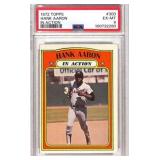 1972 Topps Hank Aaron In Action Card PSA 6
