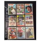 (9) 1970s Topps Baseball HOF Cards