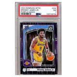 2024 Optic Bronny James Jr. Purple Shock PSA 7