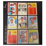 (9) 1969 Topps Baseball HOF Cards