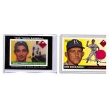 Sandy Koufax and Bob Borkowski Insert Cards