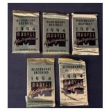 (5) 1994 Marvel Masterpieces Sealed Card Packs