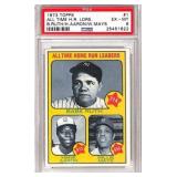 1973 Topps HR Leaders Card PSA 6 Ruth Aaron Mays