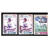 (3) 1982 Topps Lawrence Taylor Rookie Cards