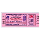1953 Rocky Marciano vs Jersey Joe Walcott Ticket