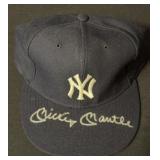 NY Yankees hat with Mickey Mantle Signature no COA