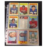 (90) 1972 Topps Football Cards with Stars
