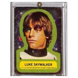 1977 Topps Star Wars Luke Skywalker Sticker Card