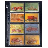 (9) 1953 Bowman crease free Fire Fighter Cards