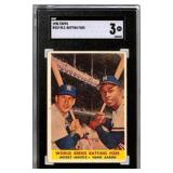1958 Topps W.S. Batting Foes Mantle/Aaron SGC3
