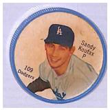 1962 Salada Sandy Koufax Dodgers Coin