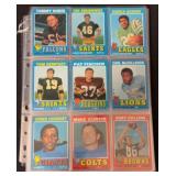 (90) 1971 Topps Football Cards with Stars