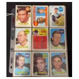 72 1969 Topps Baseball Cards mixed grade
