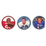 1962 Salada Junket Football Coins Set of 3