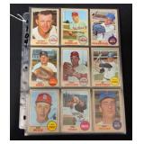 (35) 1968 Topps Baseball Cards hi grade