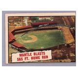 1961 Topps Mantle Blasts 565 Ft. Home Run Card