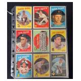 (18) 1959 Topps Baseball Cards