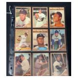 (9) 1962 Topps Baseball Star Cards