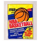 1988 Fleer NBA Basketball Unopened Wax Pack