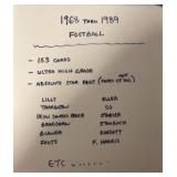 (153) 1968-1989 Football Cards