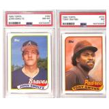 1989 Topps PSA Cards John Smoltz Tony Gwynn