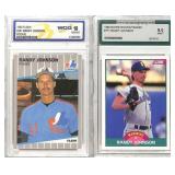 Randy Johnson Rookie Cards 1989 Fleer/Score Graded
