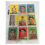 1958 Topps Baseball Cards, 18 Player Lot