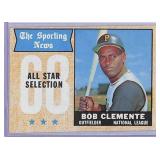 1968 Topps Bob Clemente All Star Selection Card
