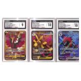 CGC Graded Pokï¿½mon EX/GX Card Trio, MINT/NM
